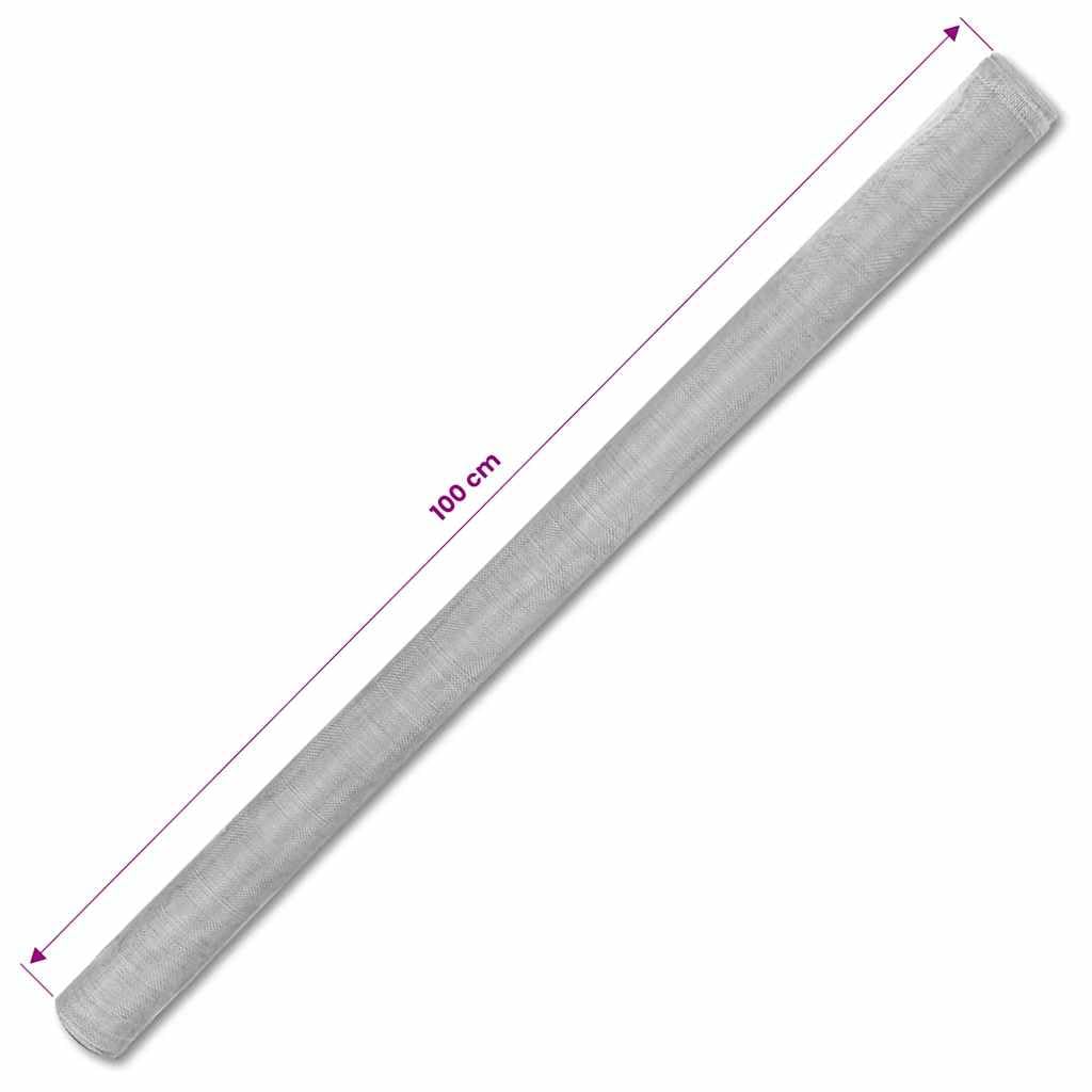 Aluminum Mesh Screen 39.4x196.9 Inch Silver F8888