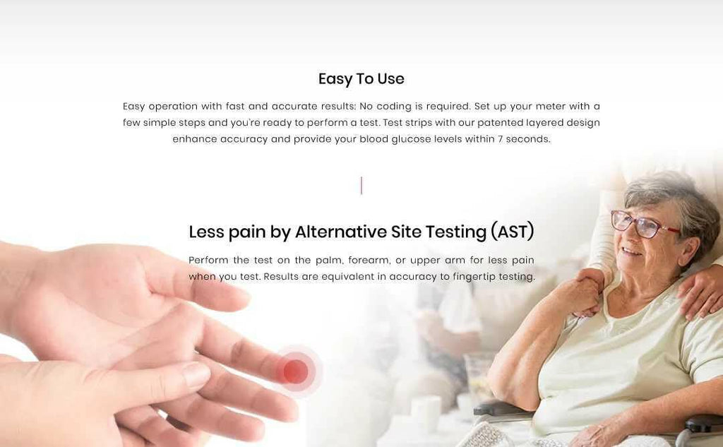 Talking Glucometer Diabetes Testing Kit with 100 Test Strips and 100 Lancets F6217
