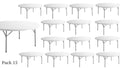 White 6 Ft Round Plastic Folding Table J282466