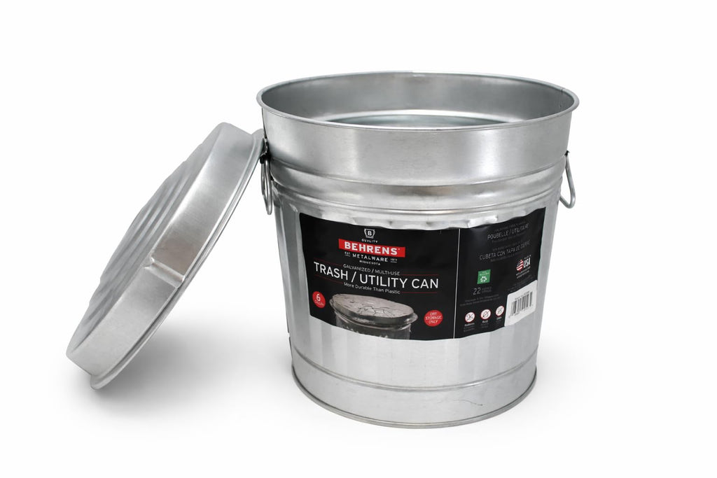 6 Gallon Galvanized Trash Can H296746