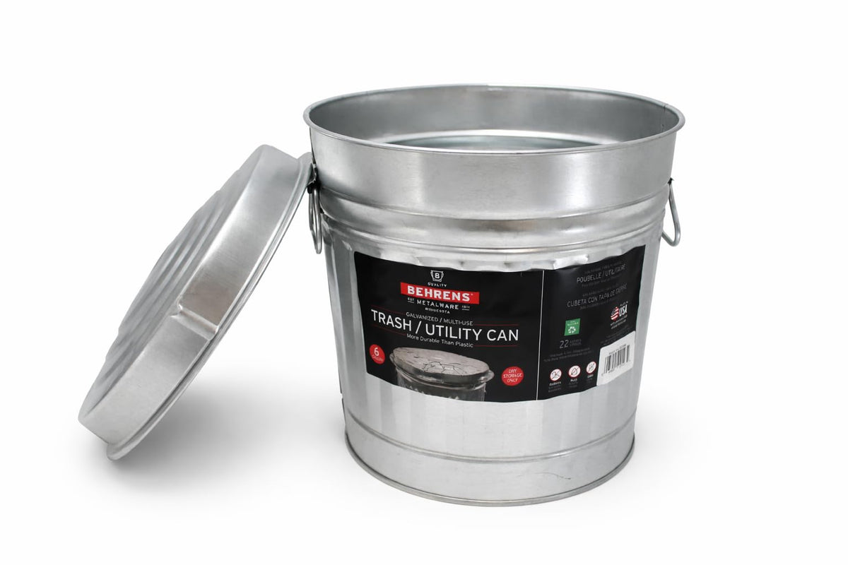 6 Gallon Galvanized Trash Can H296746