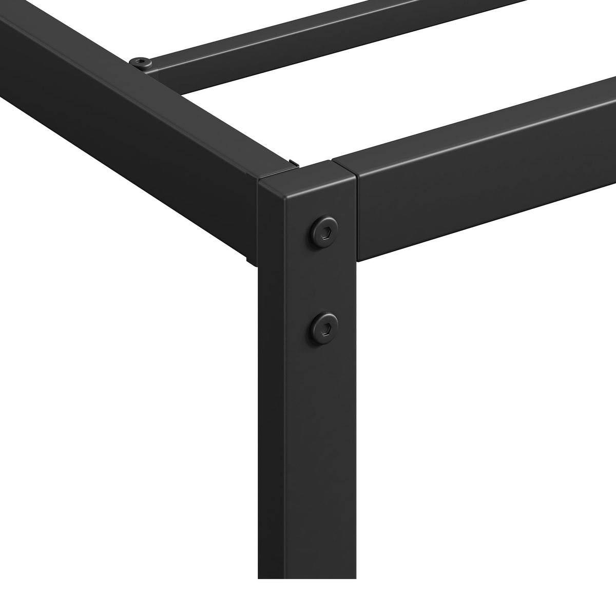 Black Metal Platform Bed Frame Y730731