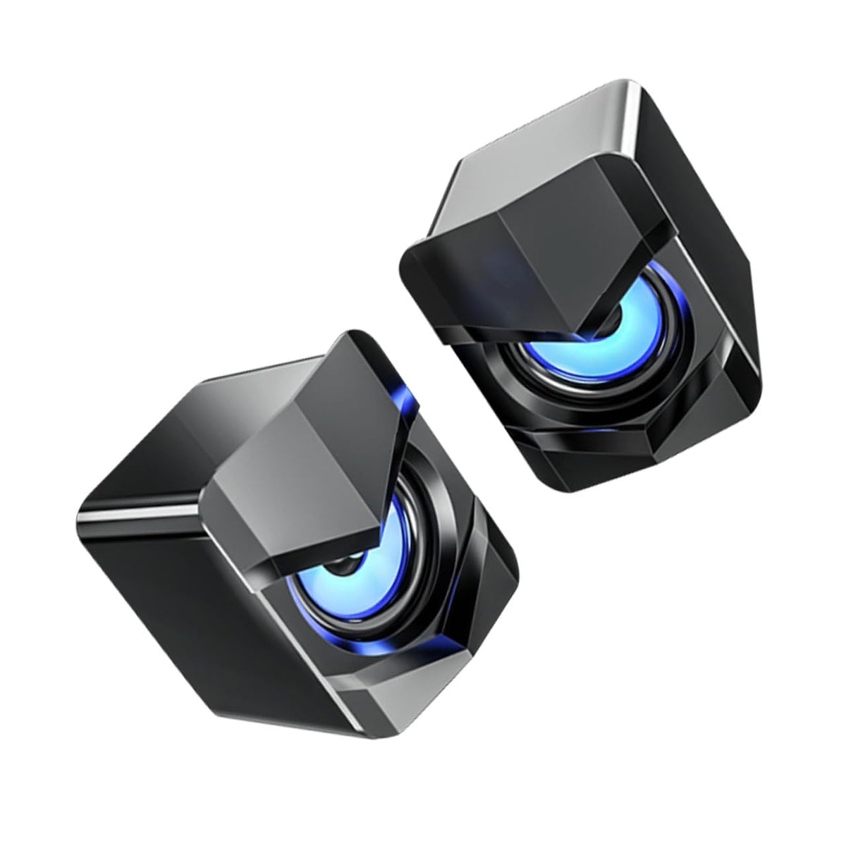 2 Pack USB Powered Black Computer Speakers C2274