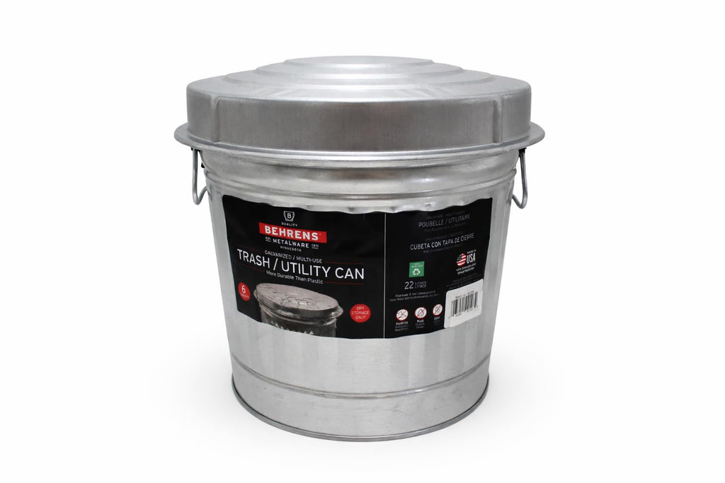 6 Gallon Galvanized Trash Can H296746