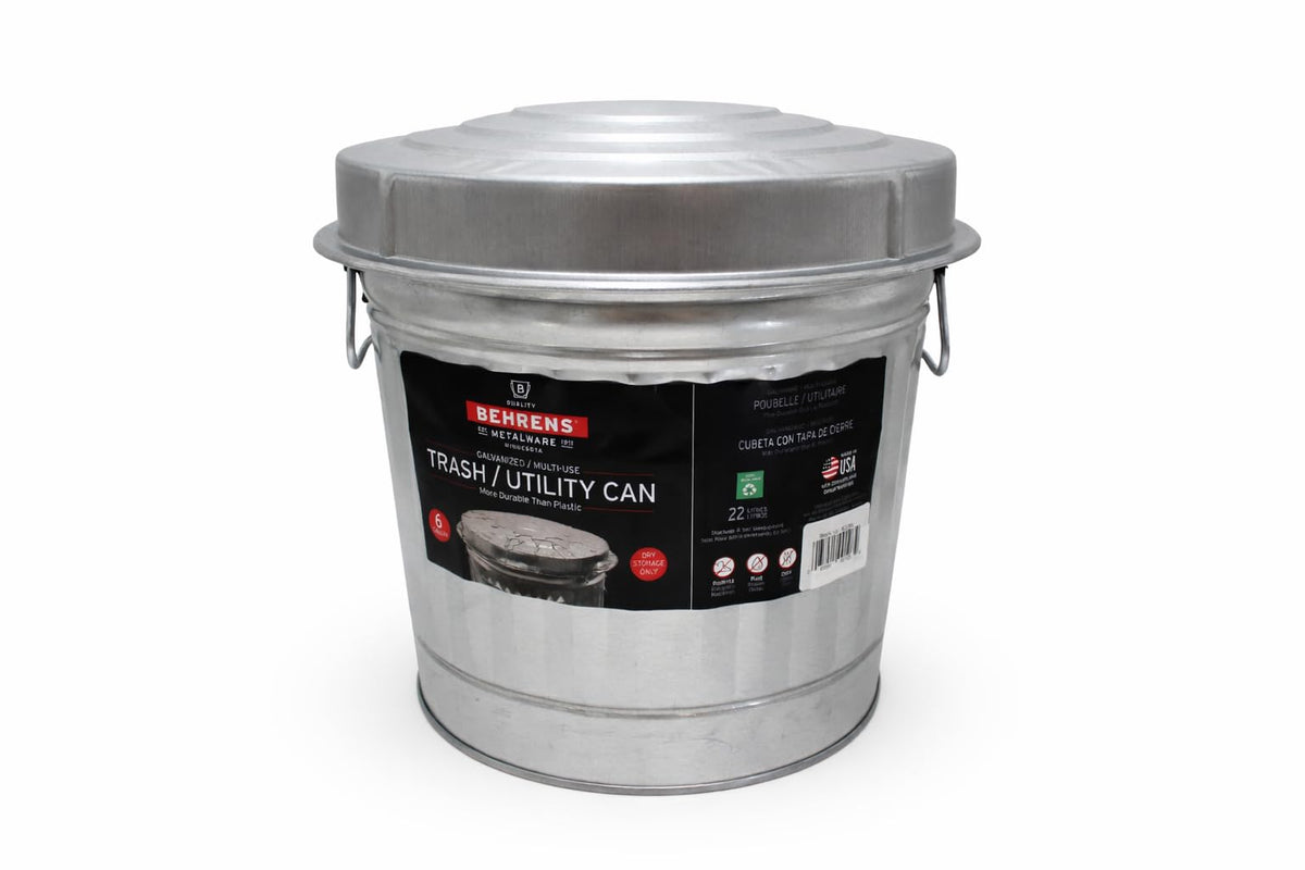 6 Gallon Galvanized Trash Can H296746
