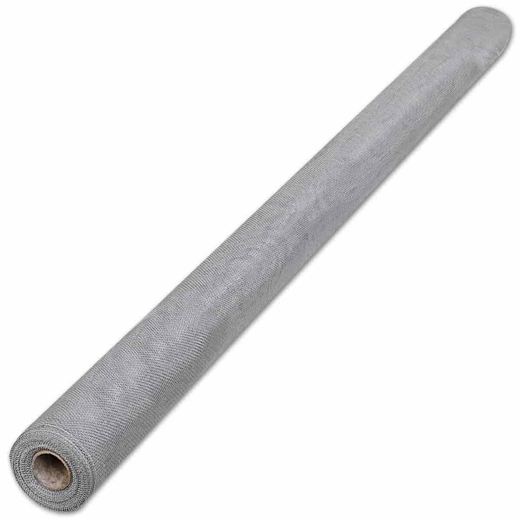 Aluminum Mesh Screen 39.4x196.9 Inch Silver F8888