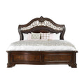 King Wood Panel Bed in Brown Cherry F977097