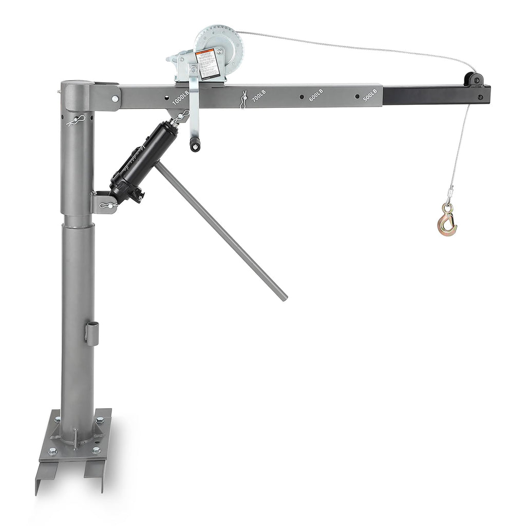 1000 LBS Hydraulic Pickup Truck Crane Hoist W369395