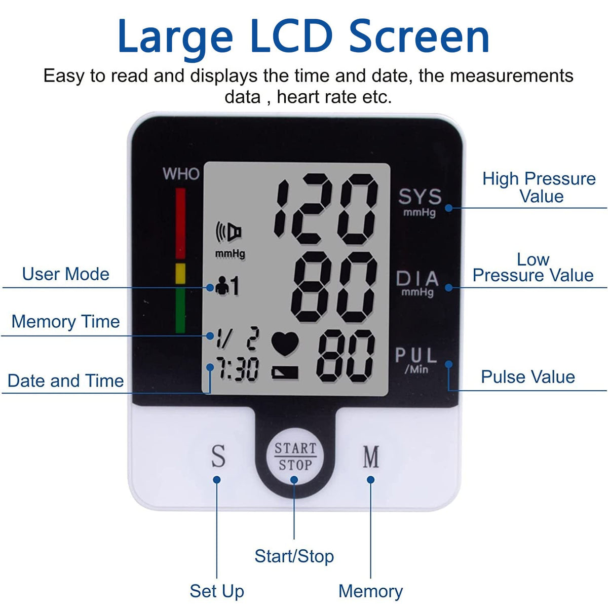 Automatic Talking Wrist Blood Pressure Monitor G208700