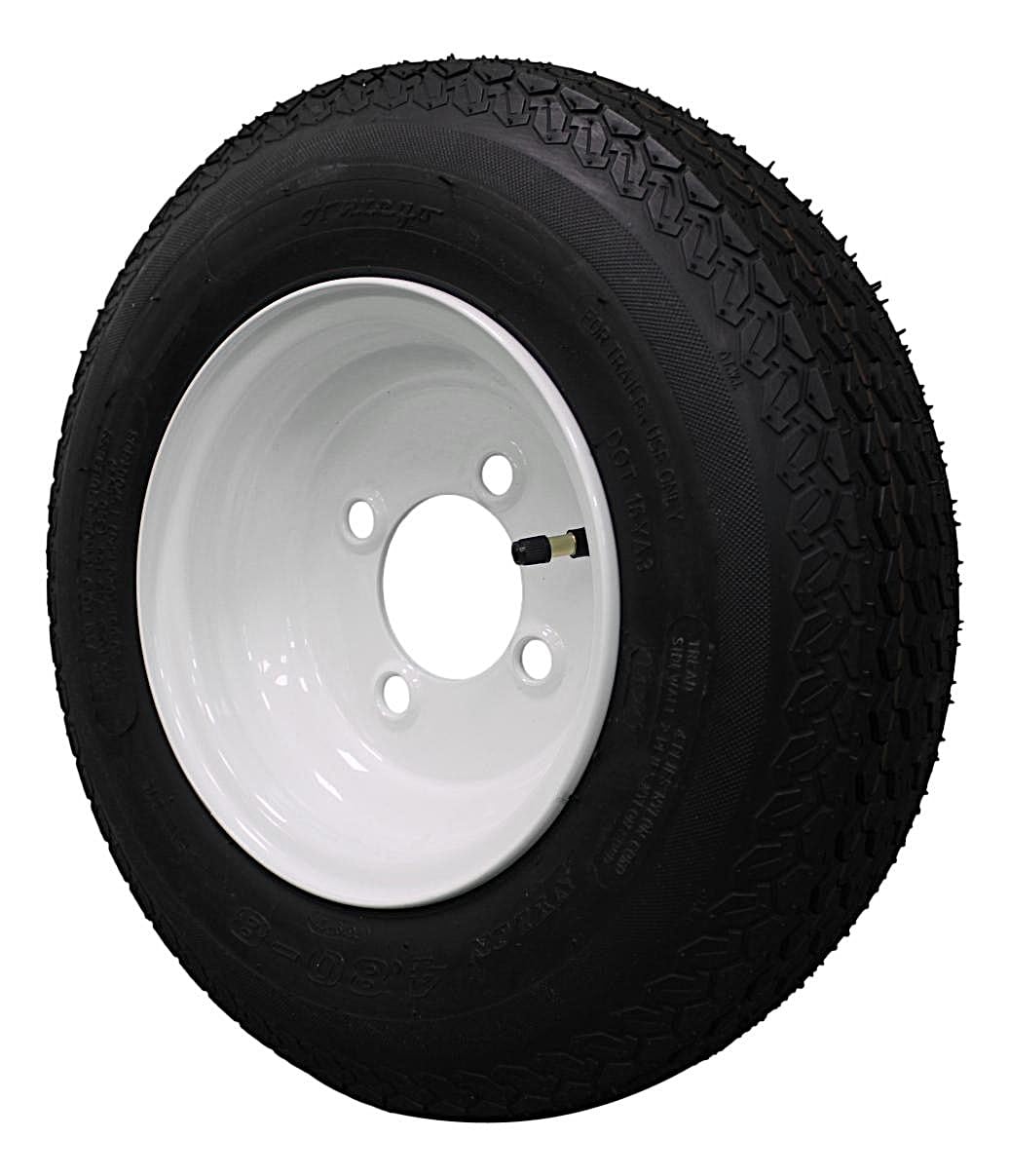 4.80-8 Trailer Tire & Wheel 4 Lug Galvanized R447