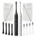 2 Pack Rechargeable Electric Toothbrushes with 8 Brush Heads W2946