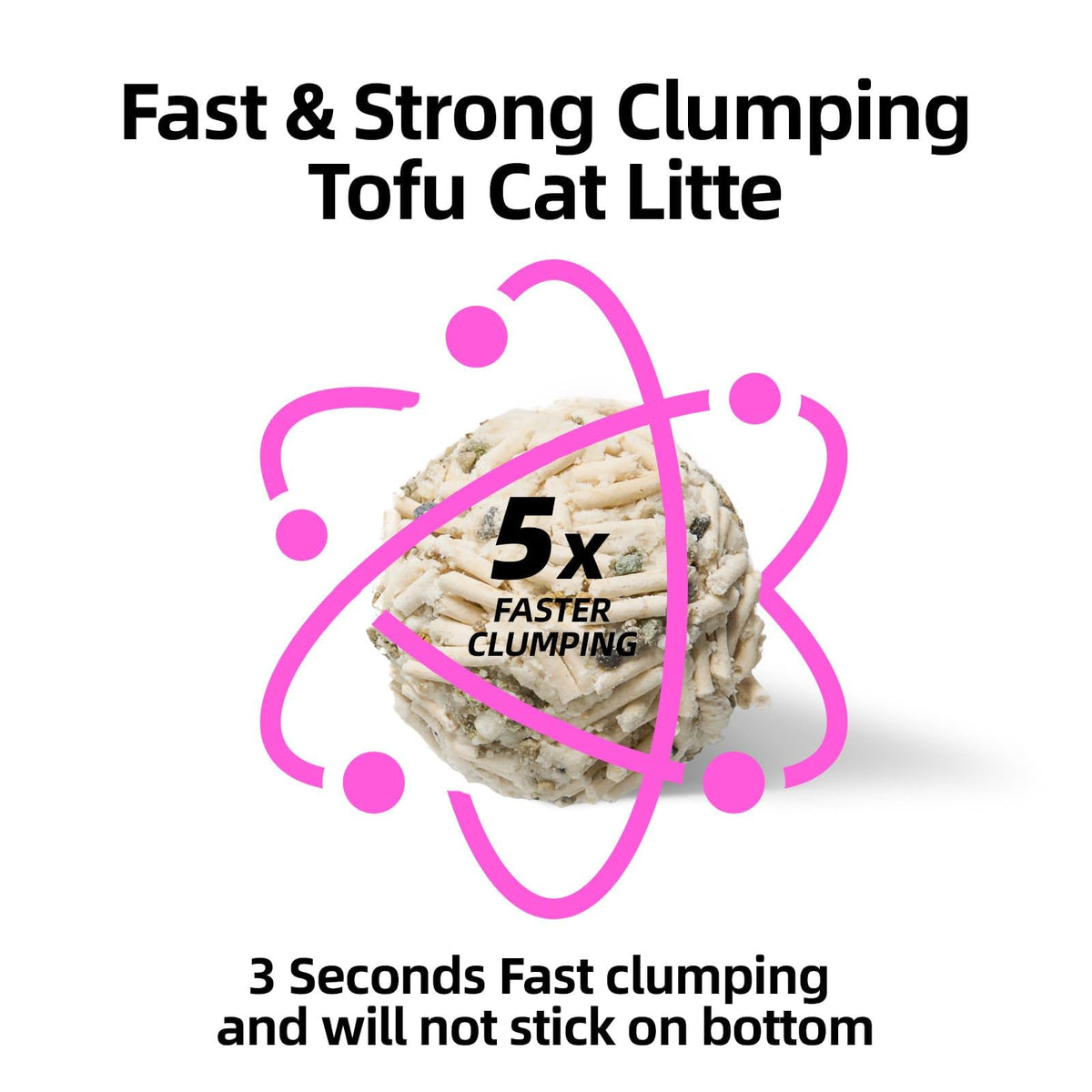 Clumping Cat Litter 99.9% Dust Free Flushable Mixed Tofu and Bentonite Odor Control 16.8lb K234