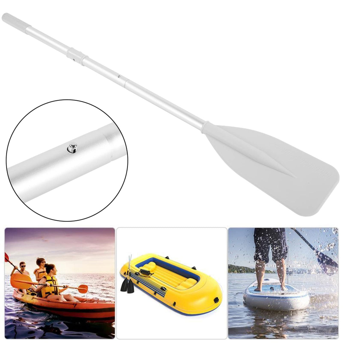 Telescopic Canoe Paddle 2pcs Aluminium Alloy R36823