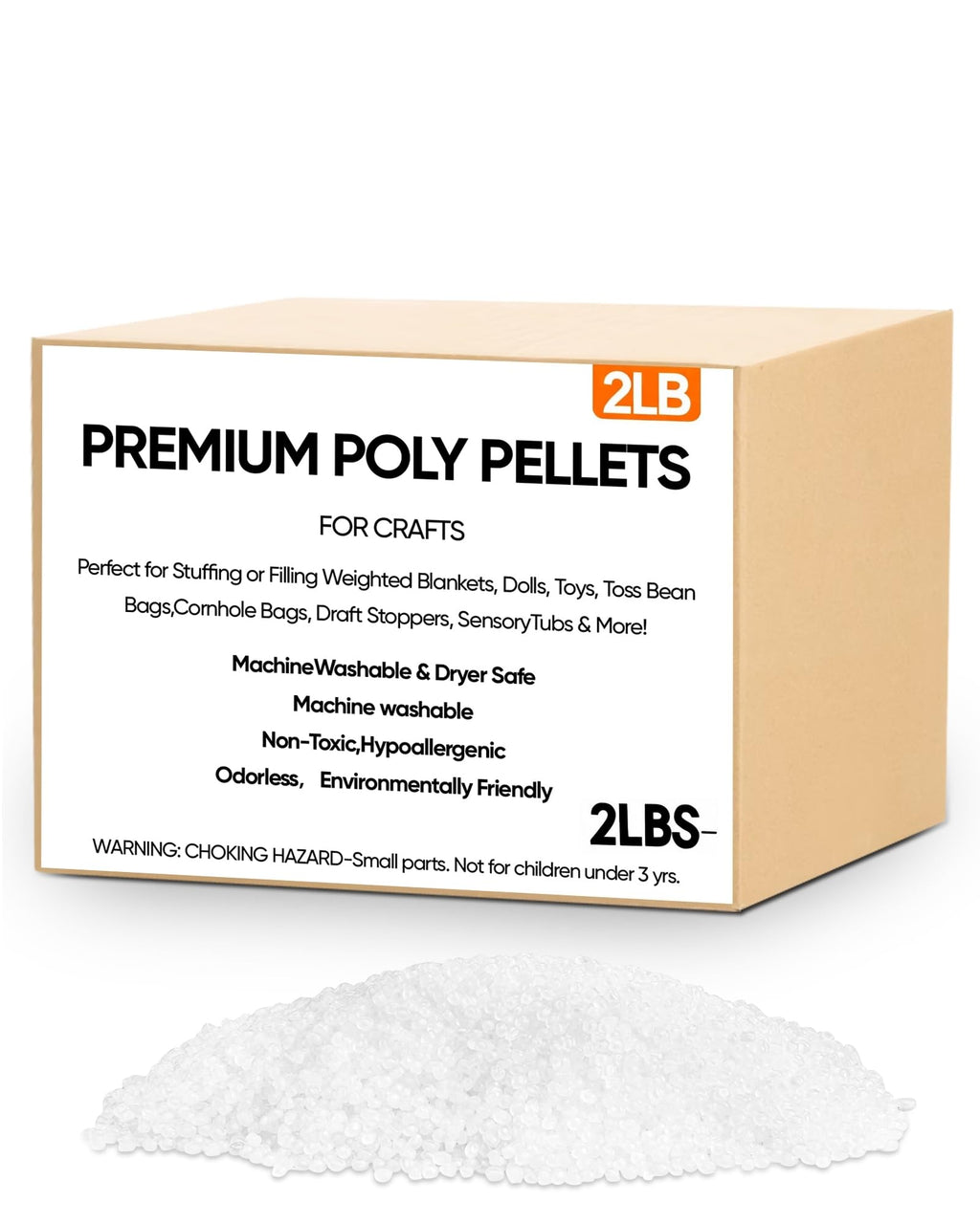 2 lb Poly Pellets Weighted Stuffing Beads D90884