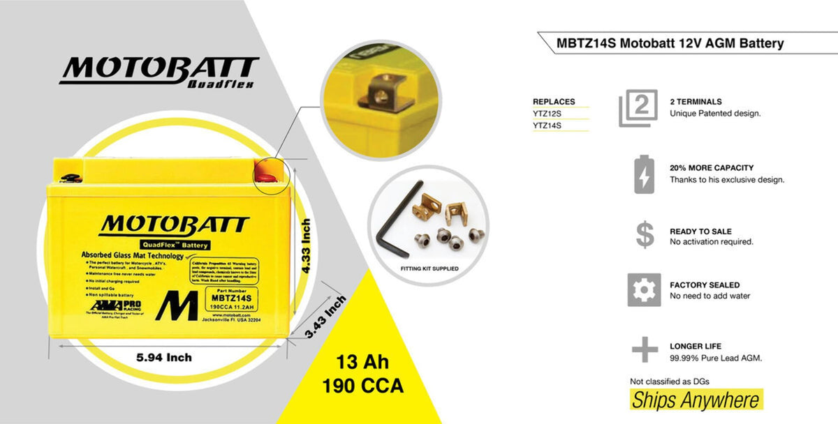 Sealed AGM Motorcycle Battery F162