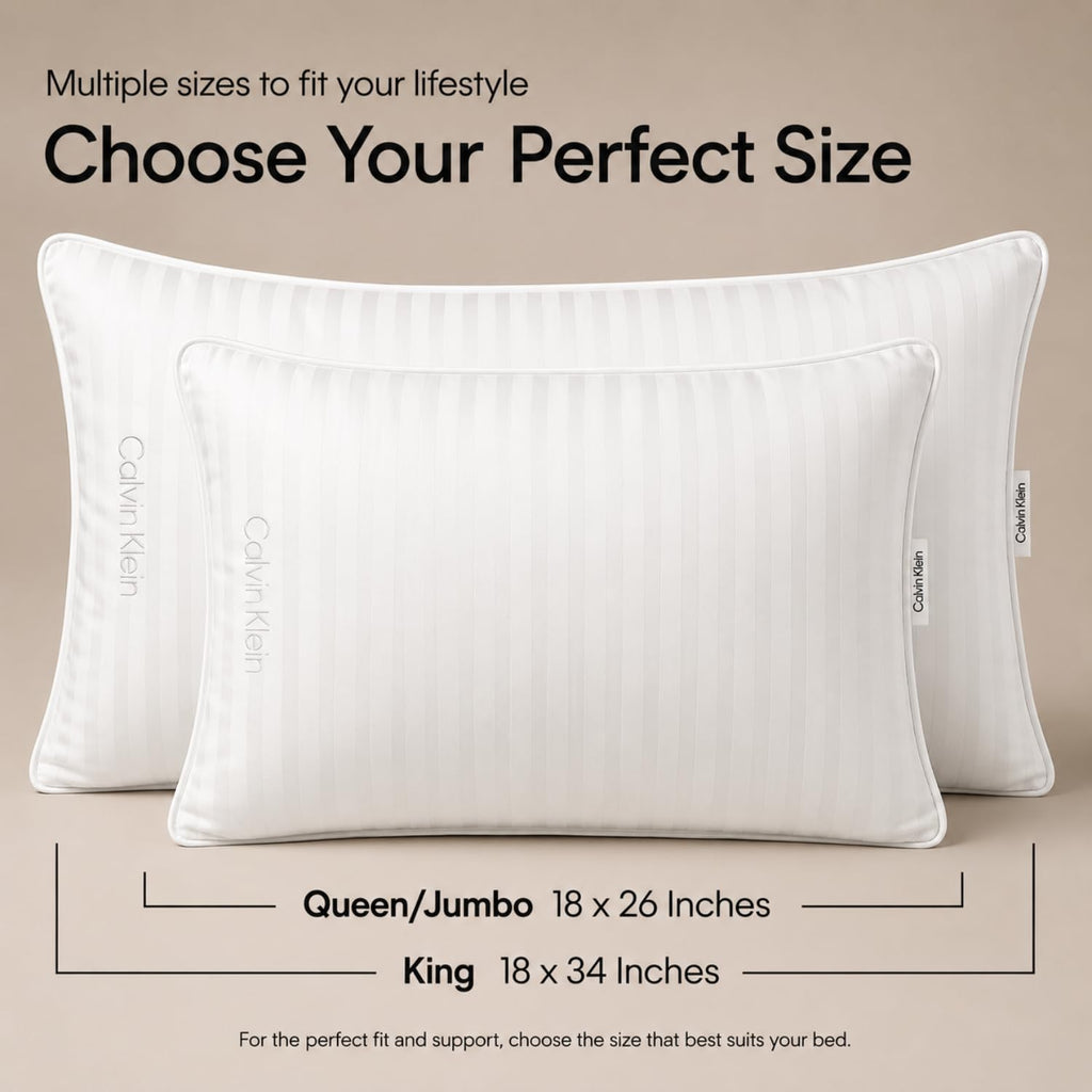 King Size Set of 2 Medium Soft Bed Pillows C552