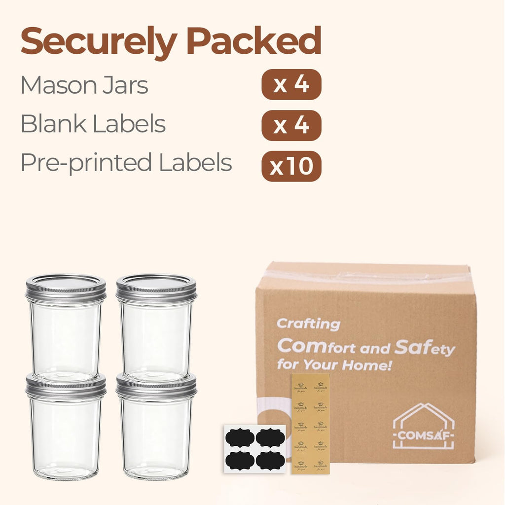 16 oz Wide Mouth Mason Jars 4 Pack C186424