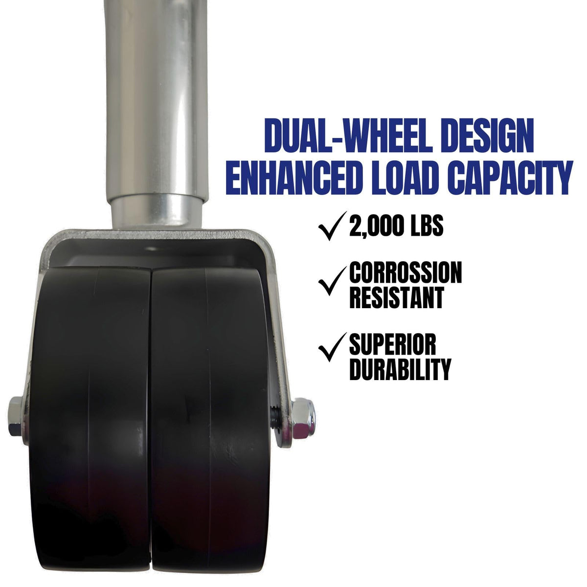 2000lbs Trailer Jack with Double Wheel U81557
