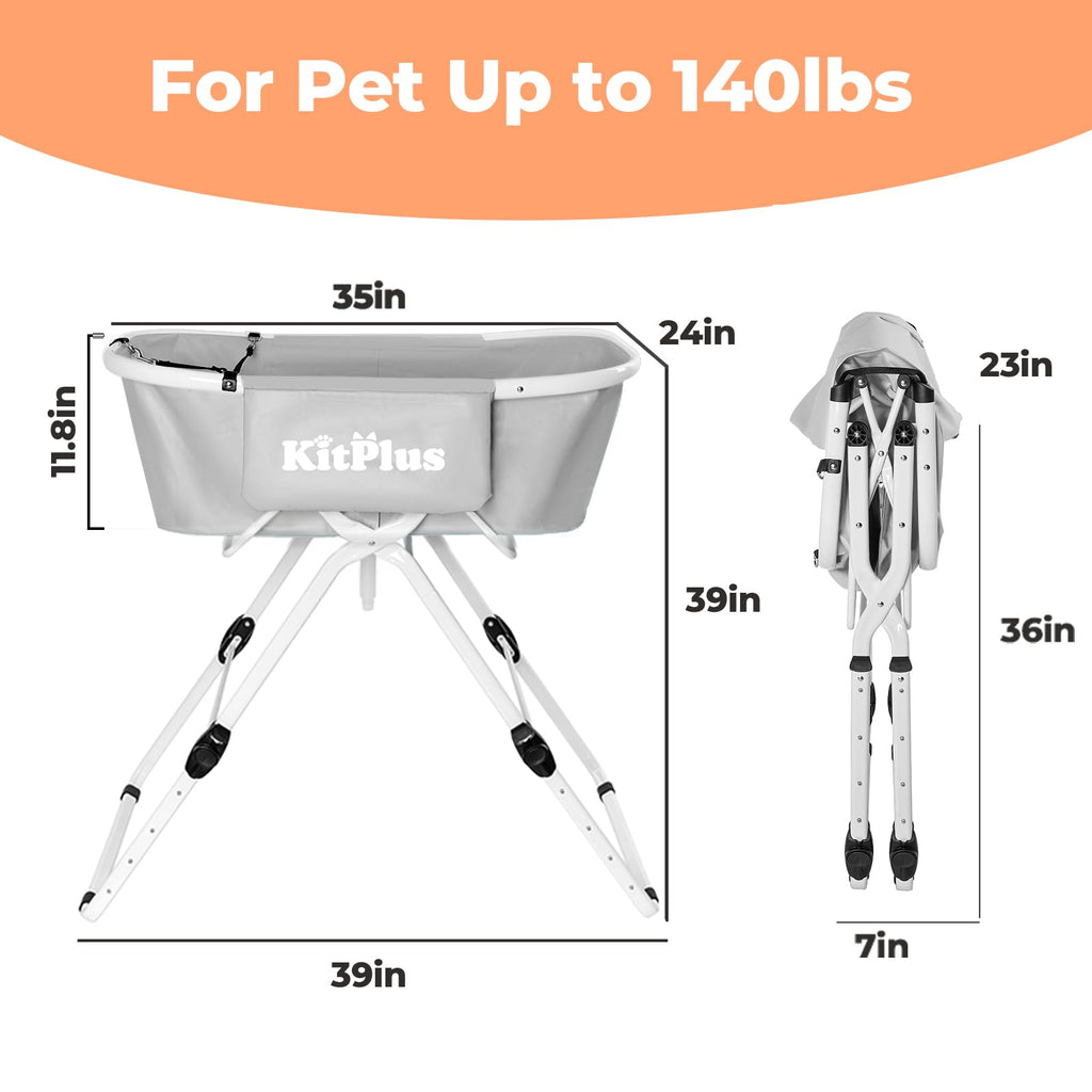 Portable 5 Height Adjustable Dog Bathtub U99645