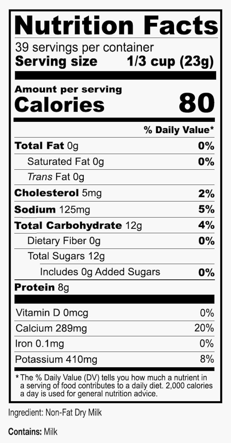 Non Fat Instant Milk Powder 2 lb J83091