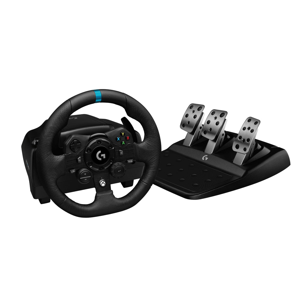 Racing Wheel and Pedals with Force Feedback and Leather Wheel Cover C97845