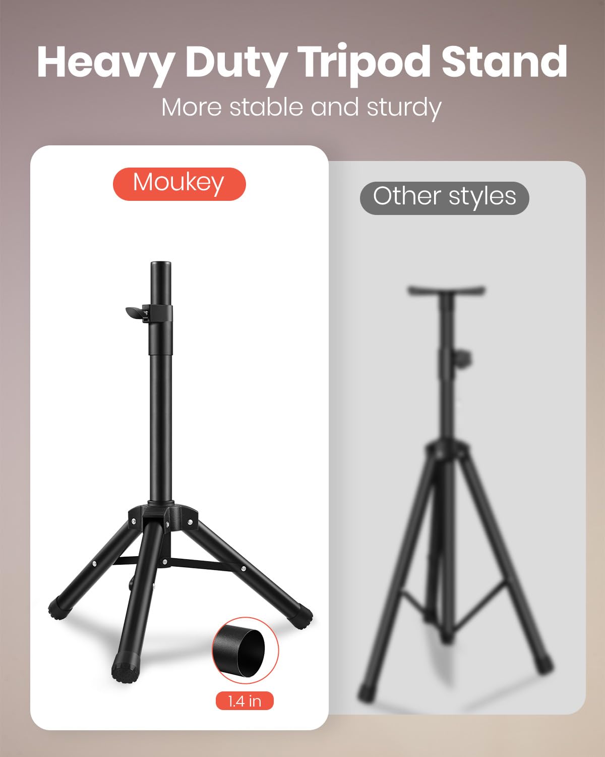 8 Inch Rechargeable Bluetooth PA System with Tripod Stands, Wired Mic A13160