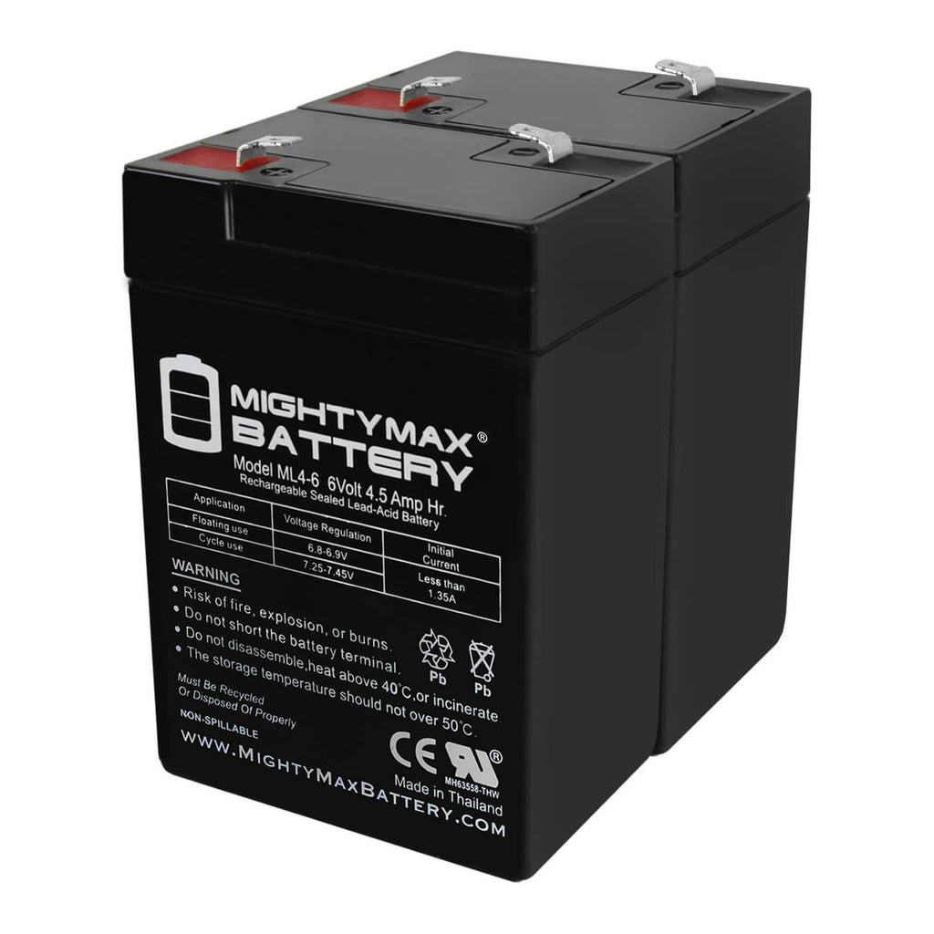 6V 4.5AH SLA Replacement Battery 2 Pack Z538