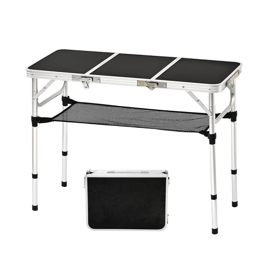 3ft Folding Camping Table with Storage Net T687