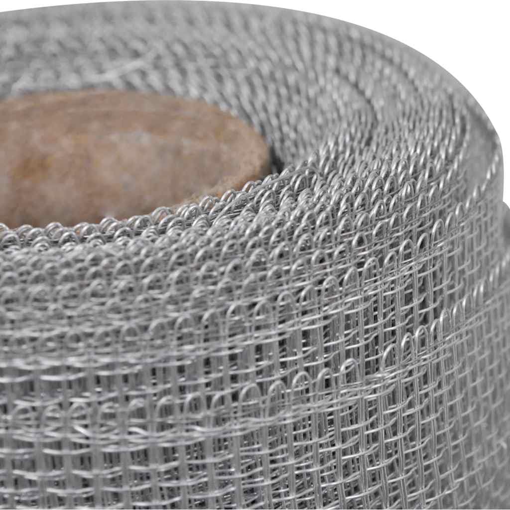 Aluminum Mesh Screen 39.4x196.9 Inch Silver F8888
