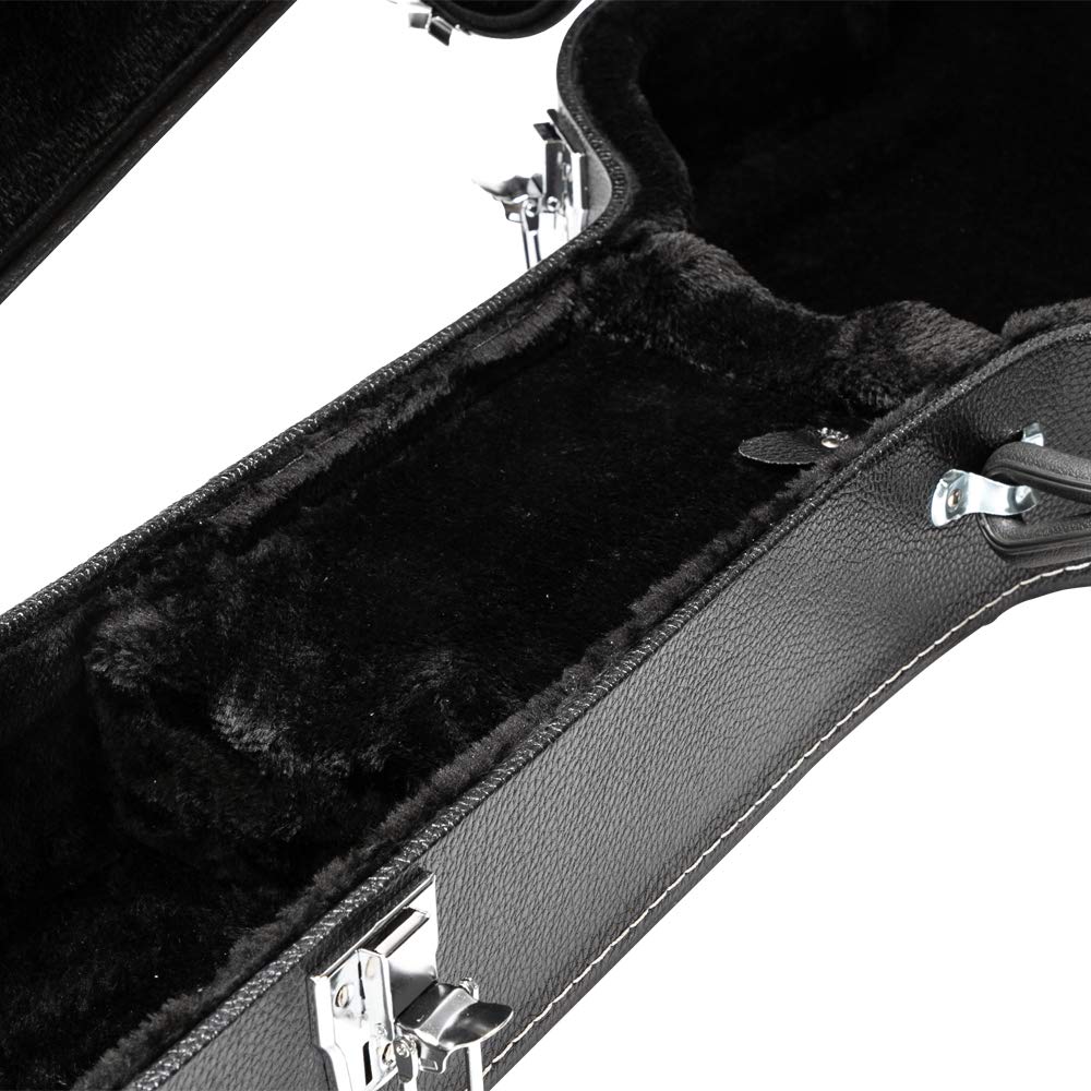 42-Inch Wooden Hard-Shell Electric Guitar Case with Lock Latch Padding J3650