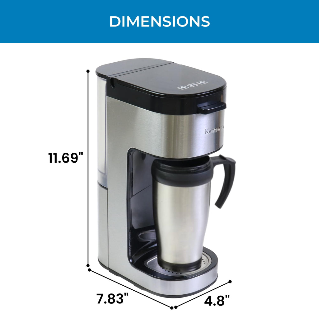 Single Serve Coffee Maker 6–12 Oz Black F1028