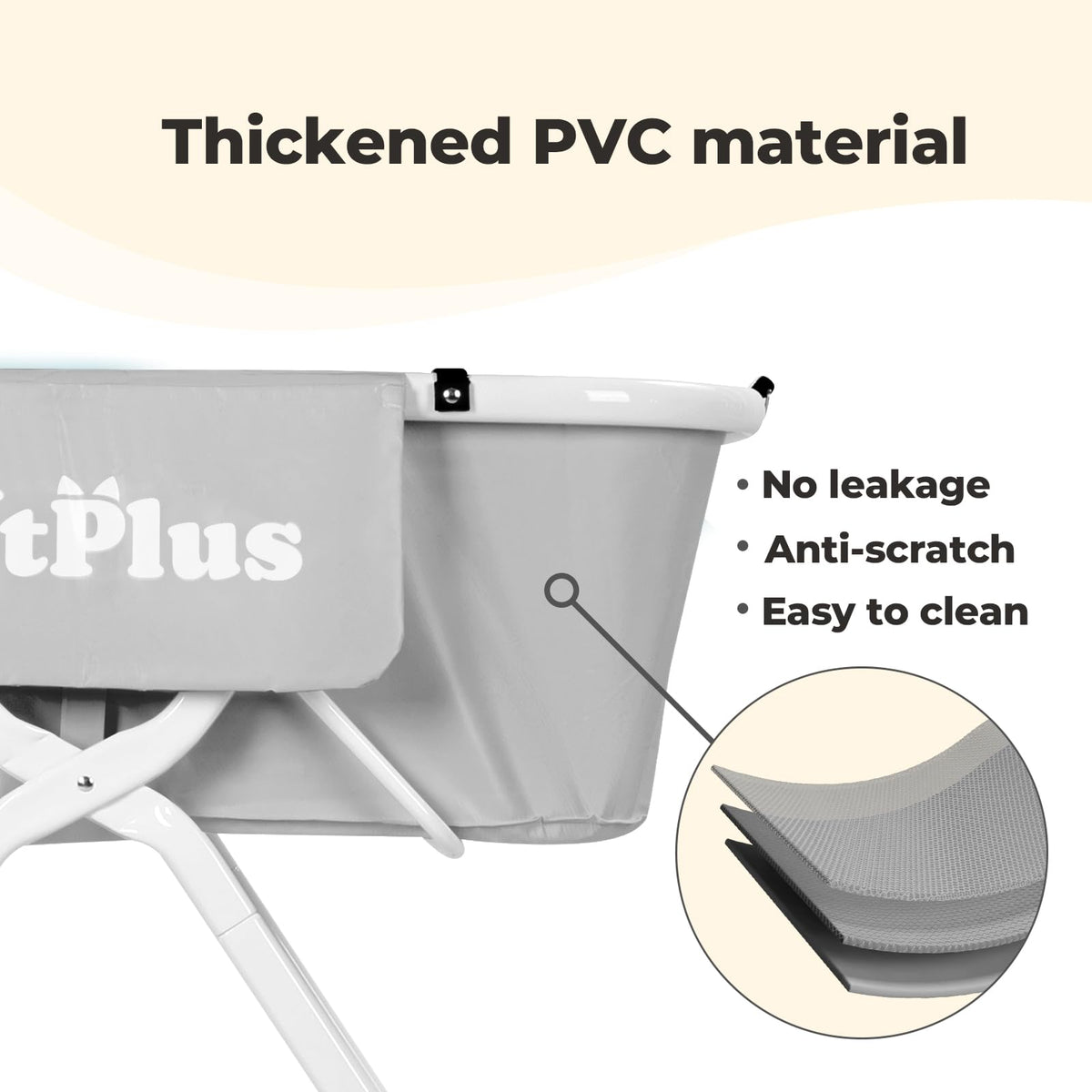 Portable 5 Height Adjustable Dog Bathtub U99645