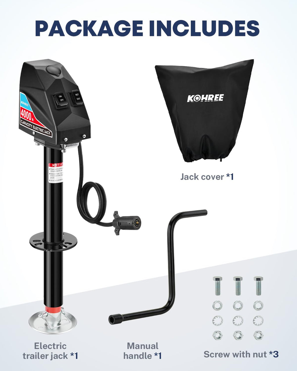 Electric Trailer Jack 4000 lbs T671848