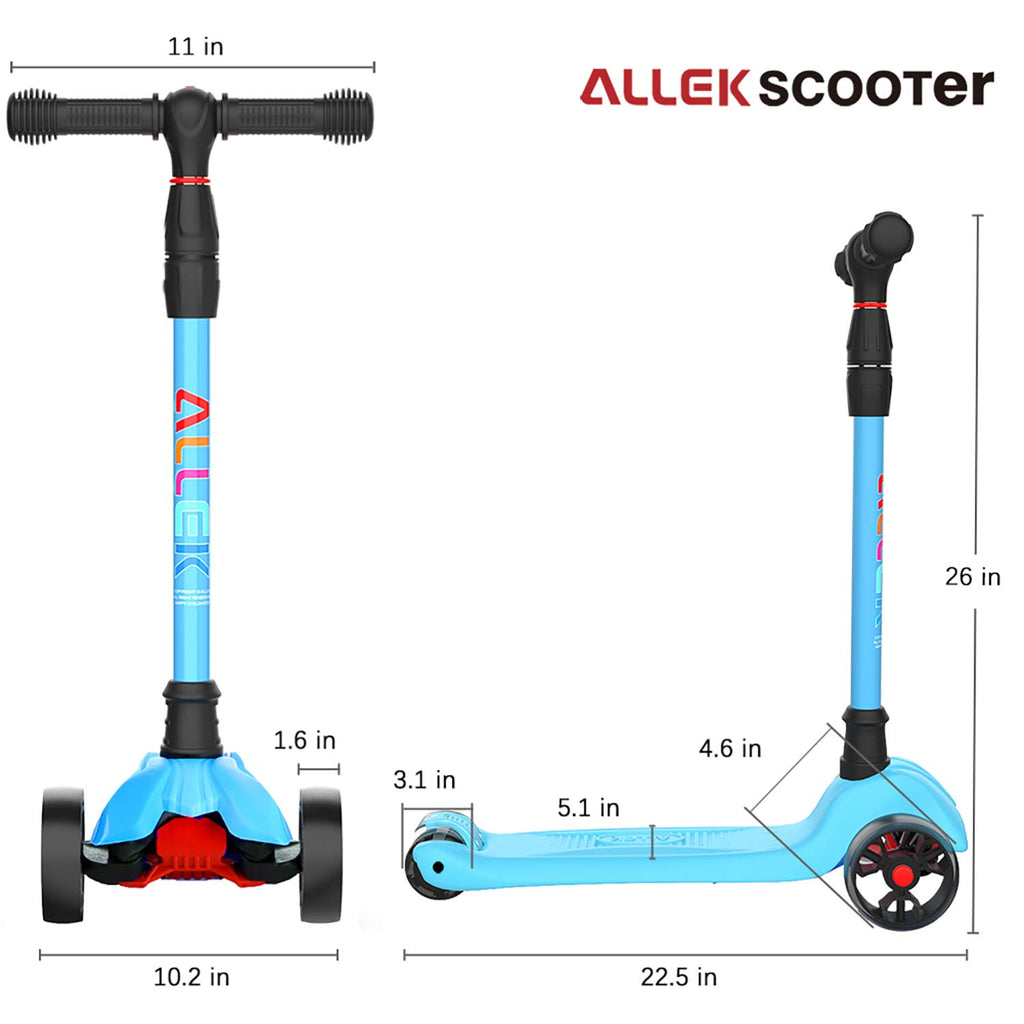 Kick Scooter with Light-Up Wheels and Adjustable Heights J2389