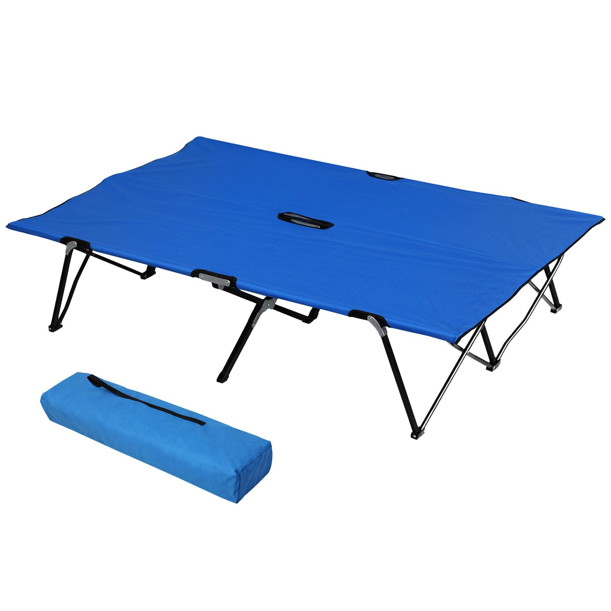 2 Person Folding Camping Cot with Carry Bag B8776