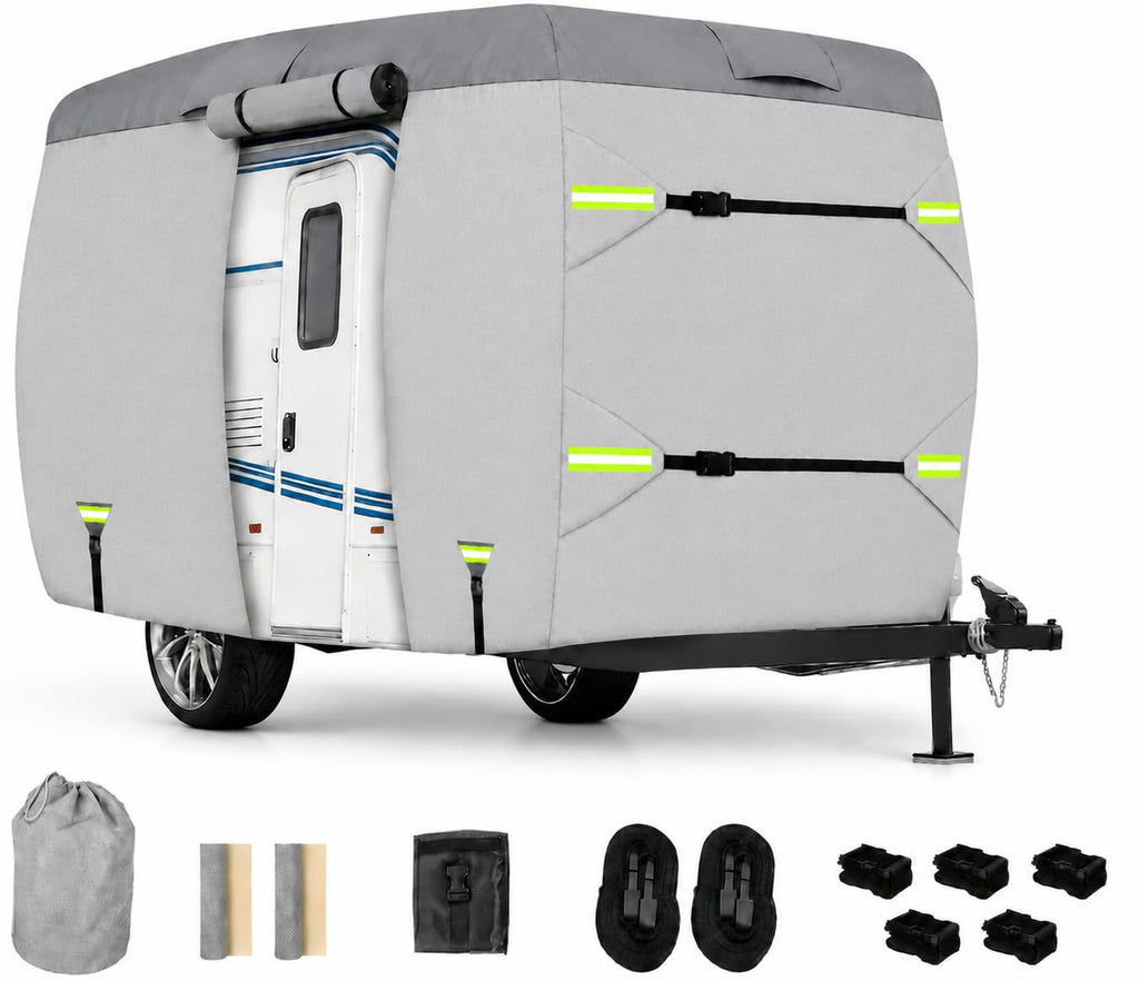 Fiberglass Travel Trailer Cover, Waterproof Camper Cover, RV Cover O5299