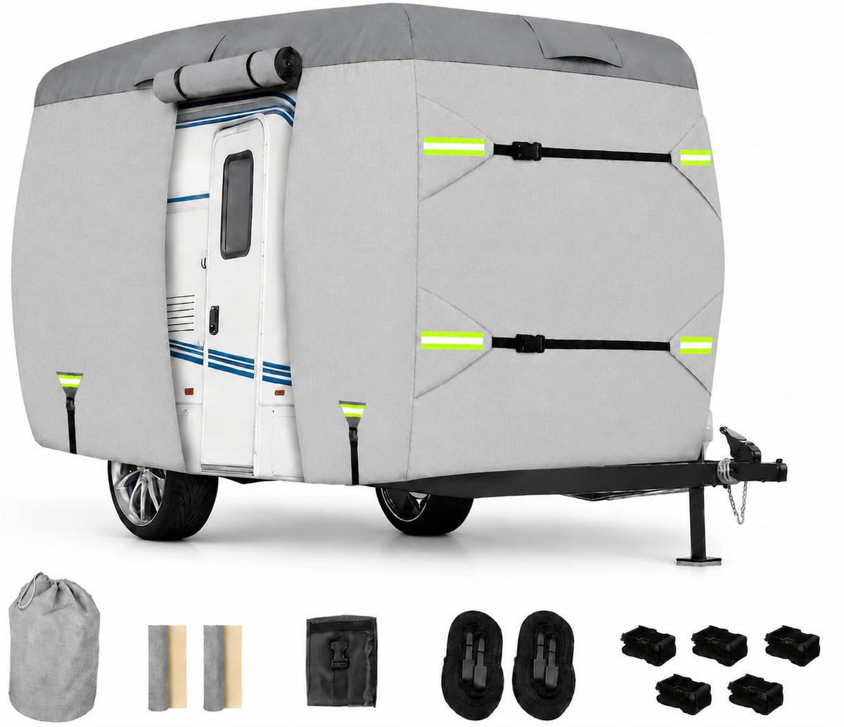Fiberglass Travel Trailer Cover, Waterproof Camper Cover, RV Cover O5299