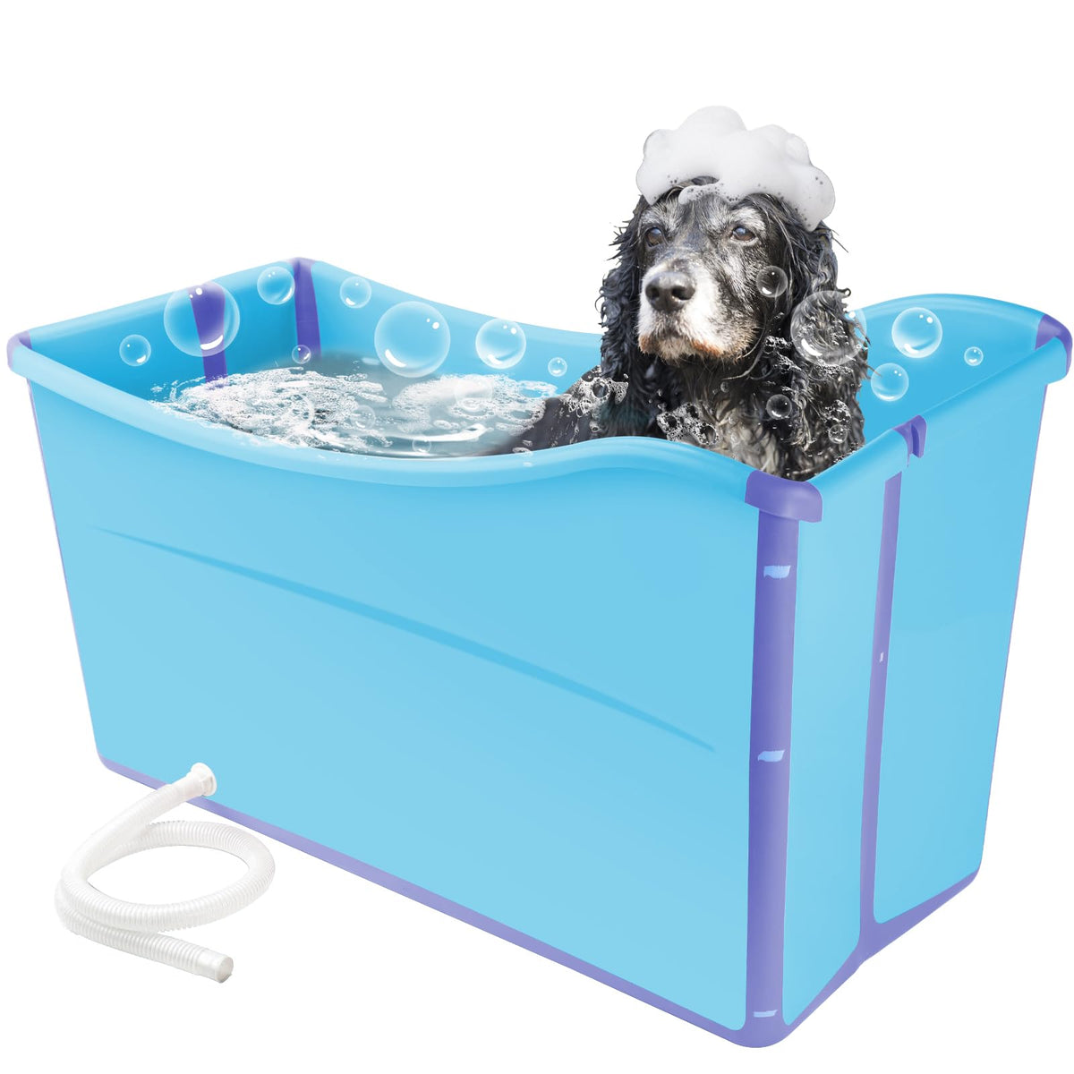 Collapsible Extra Large Dog Bathtub with Drainage Pipe Q982134