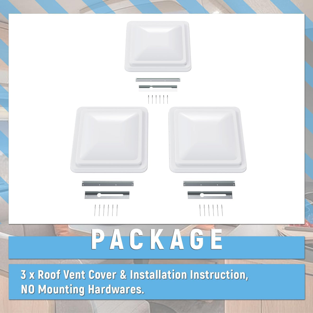 14" 3pcs RV Roof Vent Cover L410342