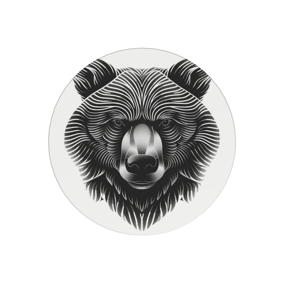 Black and White Bear Head Ceramic Coasters Set of 6 D98933