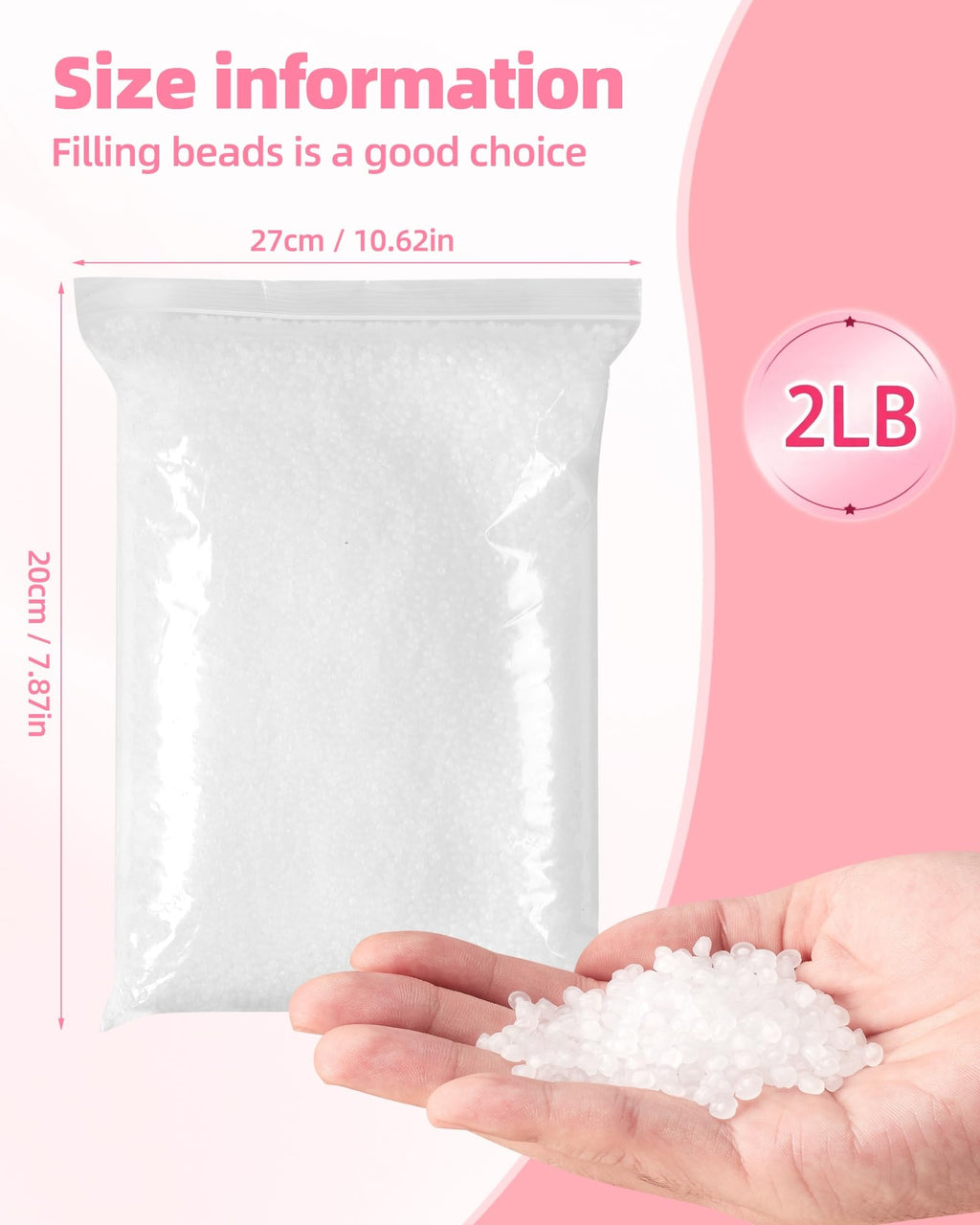 2 lb Poly Pellets Weighted Stuffing Beads D90884