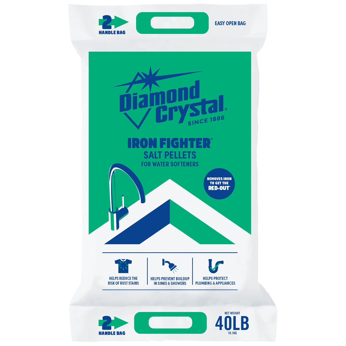 2 Pack Water Softener Salt Pellets, 40 lb Y152384
