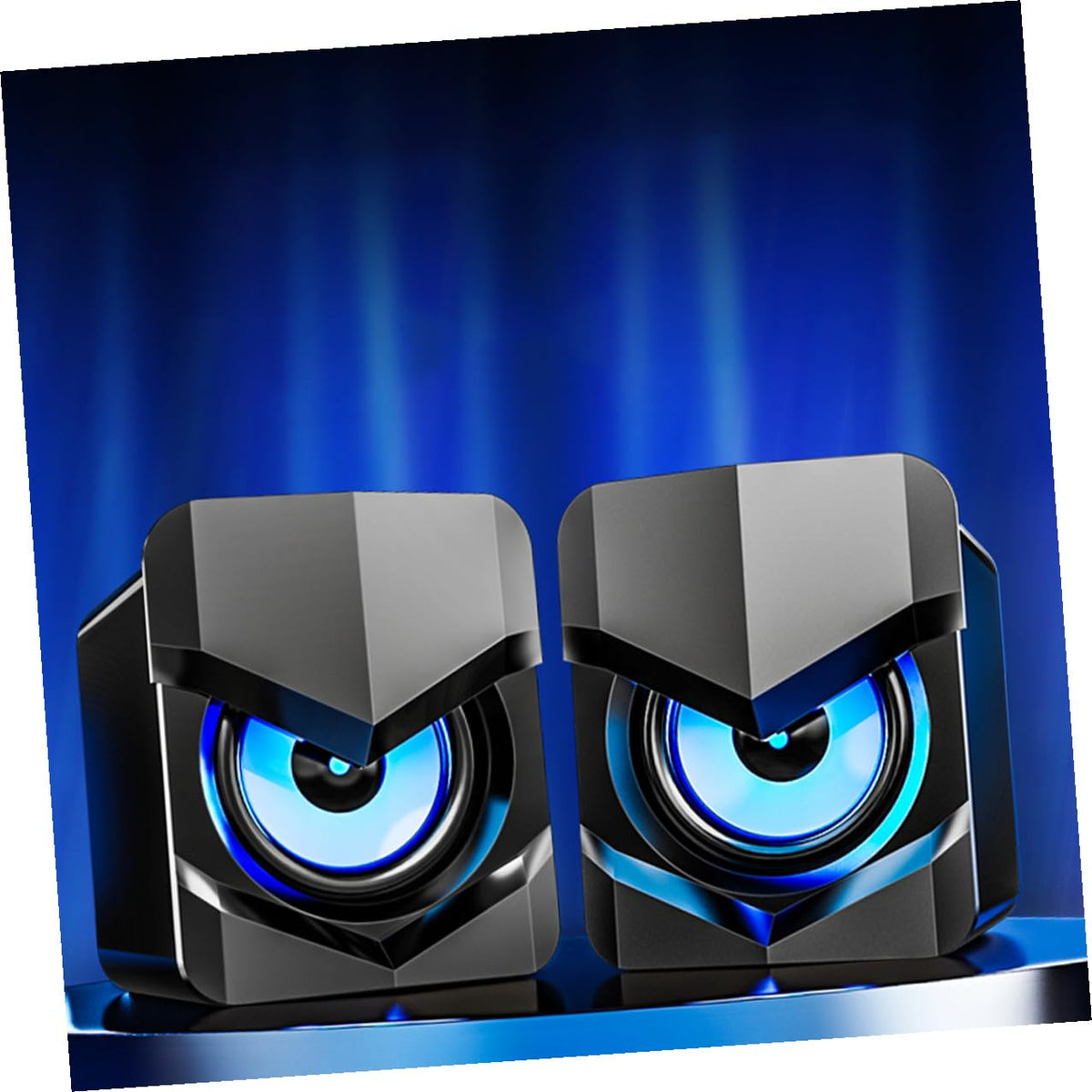 2 Pack USB Powered Black Computer Speakers C2274