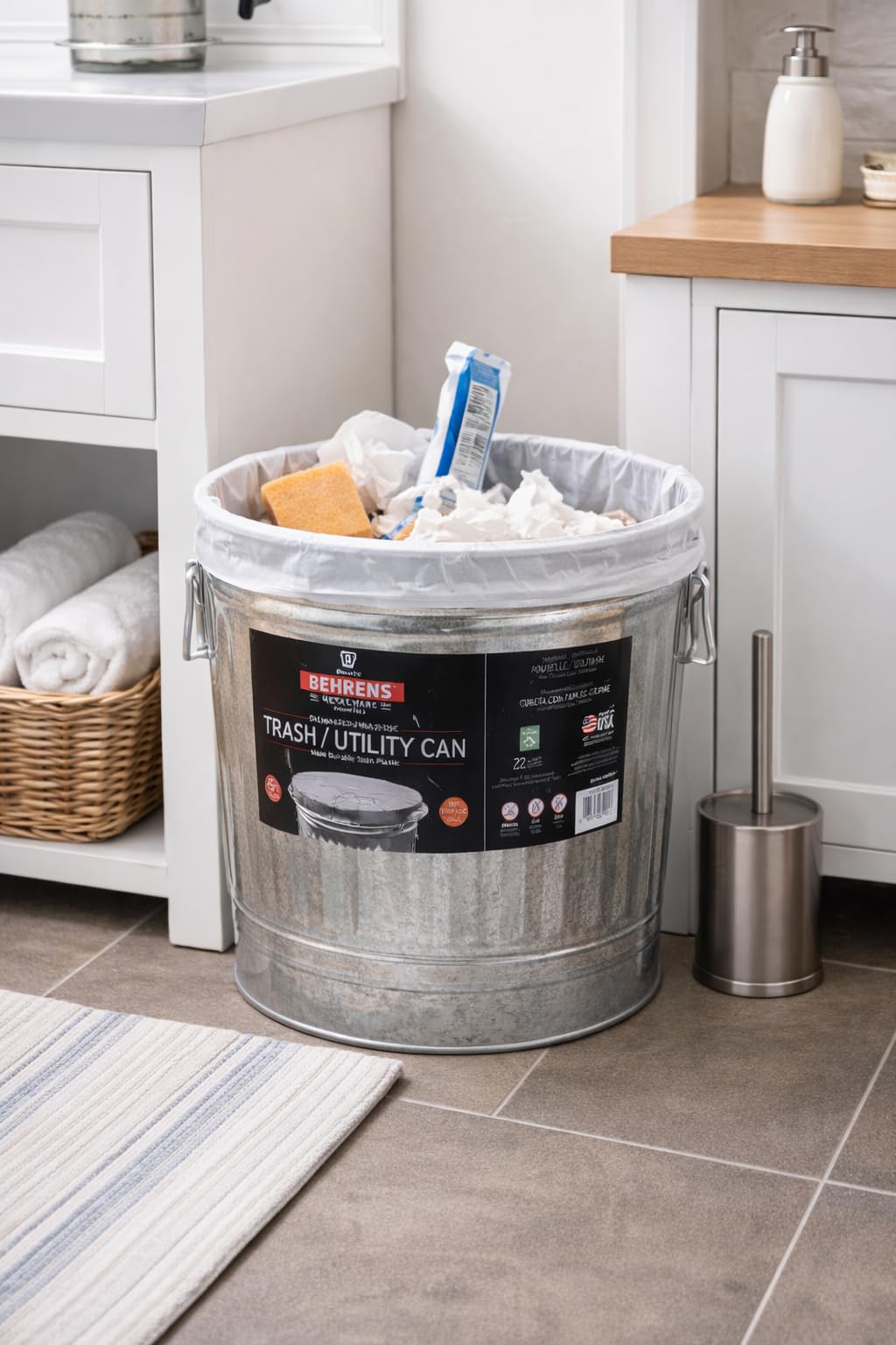 6 Gallon Galvanized Trash Can H296746