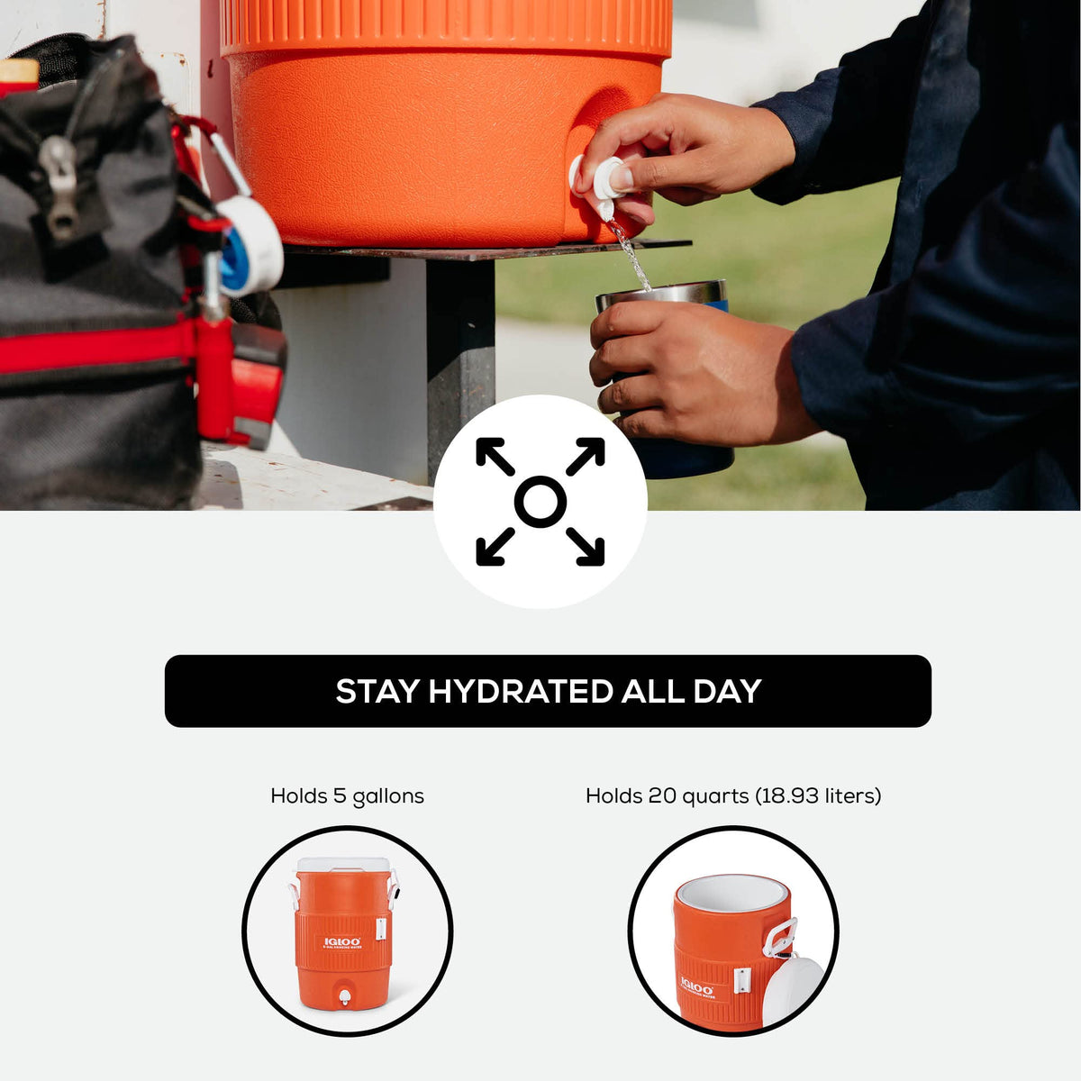 5 Gallon Insulated Portable Beverage Dispenser K408