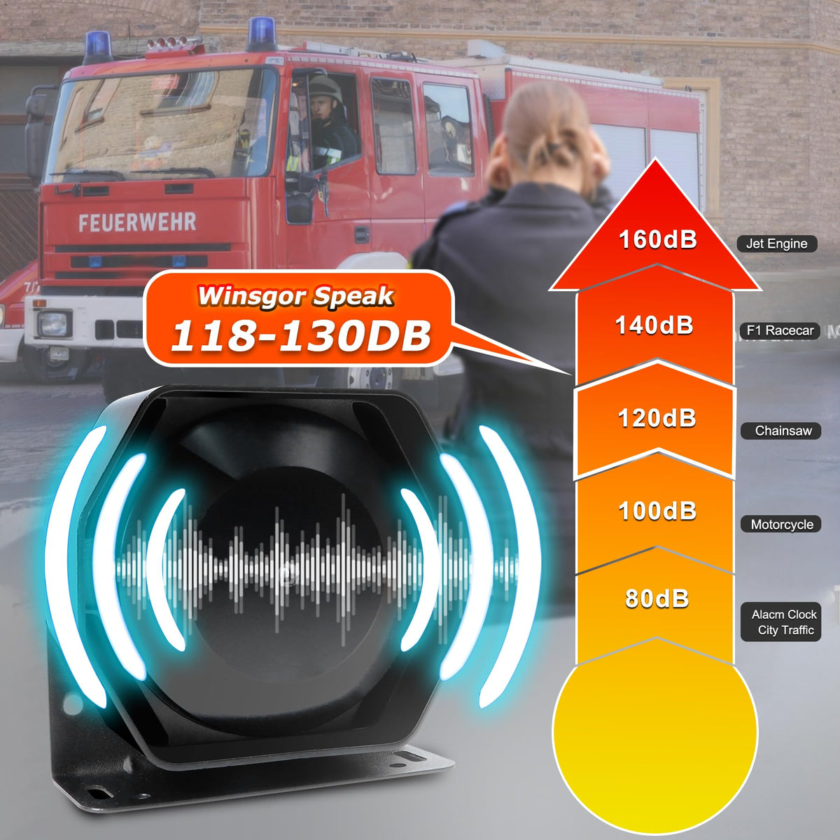8 Tones Emergency Siren PA System U78621