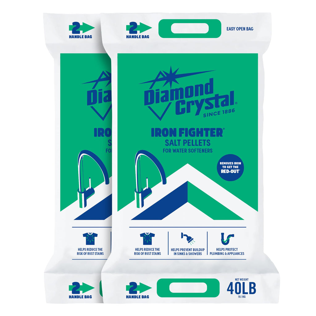 2 Pack Water Softener Salt Pellets, 40 lb Y152384