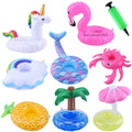 8 Pack Inflatable Drink Holders with Air Pump F519491