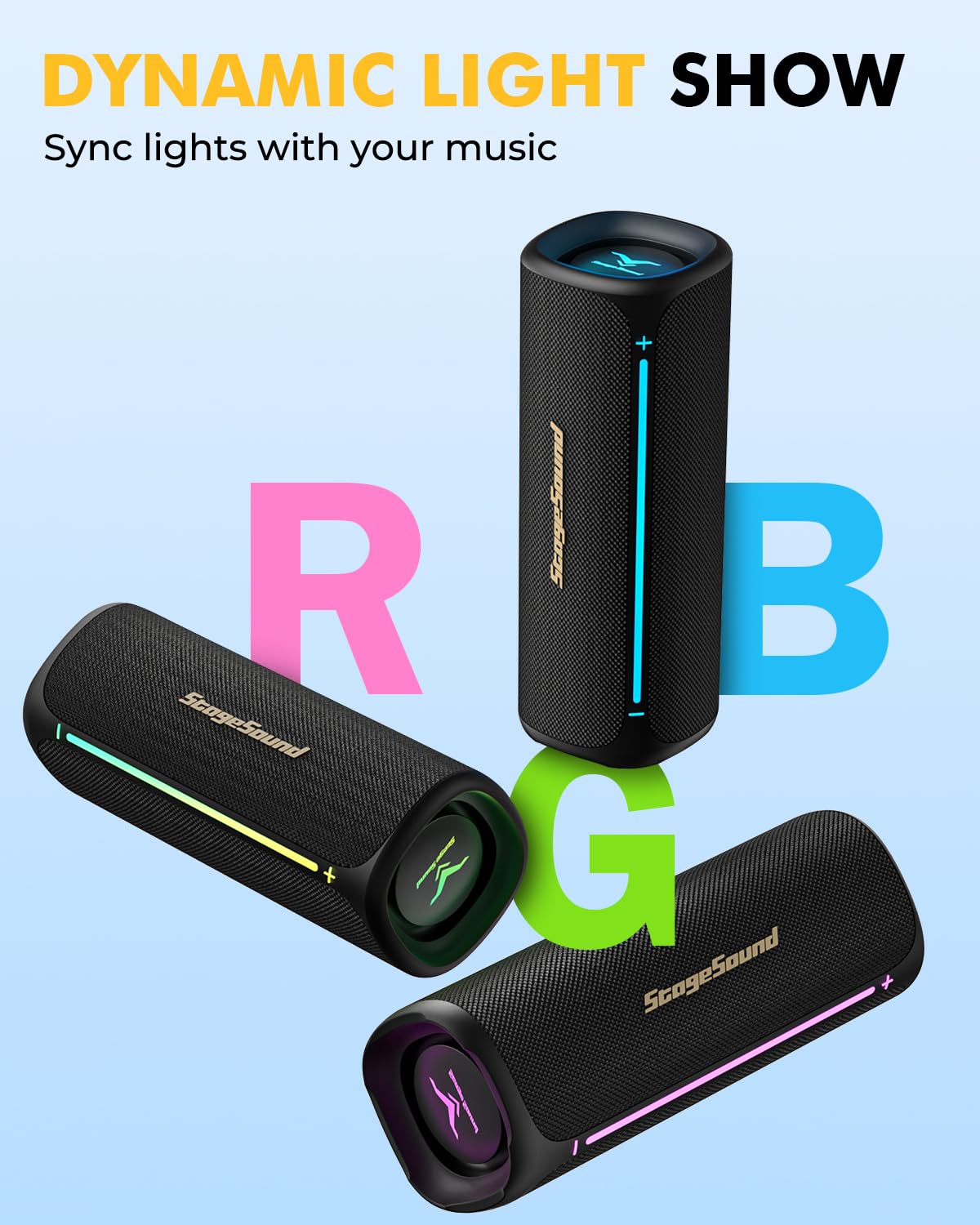 Portable Bluetooth Speaker IP67 Waterproof Black F578247
