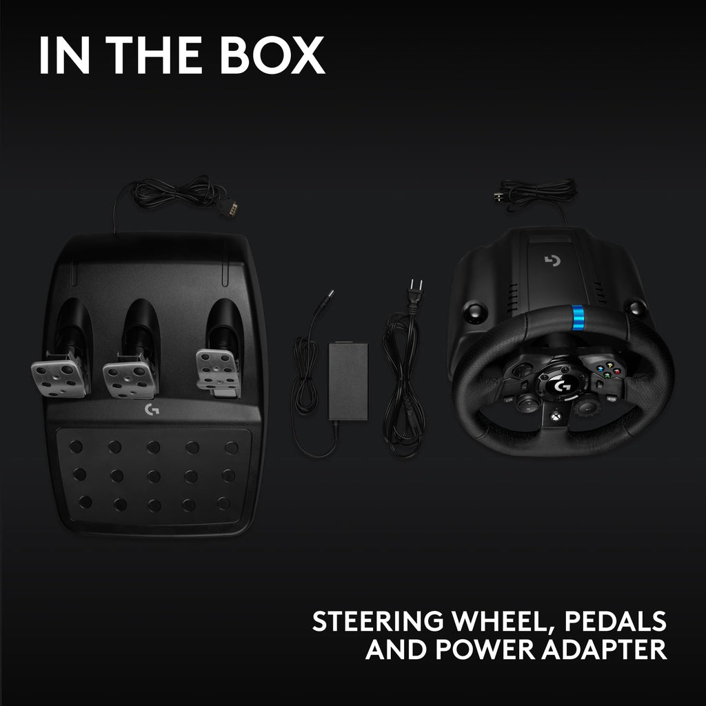 Racing Wheel and Pedals with Force Feedback and Leather Wheel Cover C97845